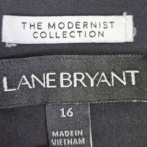 Lane Bryant Womens 16 Blazer Black Side Vent Classic Minimal Career Layer Preppy - Picture 11 of 16